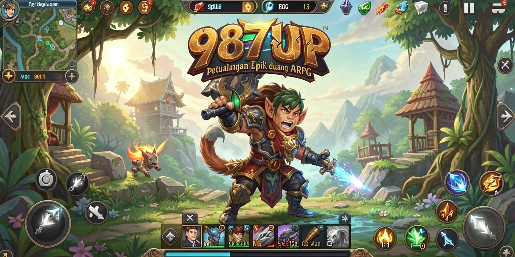 Tangkapan layar gameplay seru dari 987UP dalam ARPG.