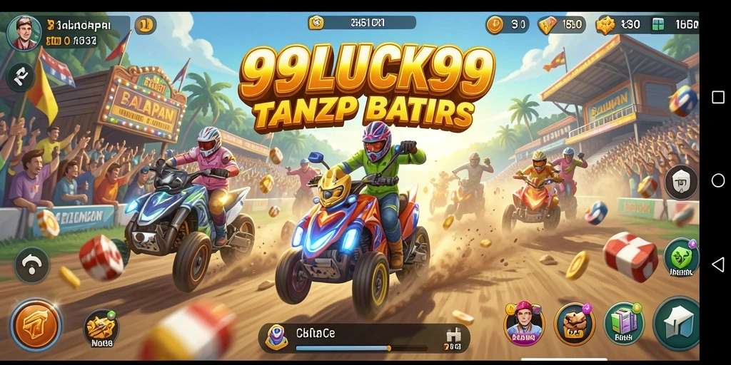 Gameplay 99LUCK99 dengan mobil balap yang mendebarkan.