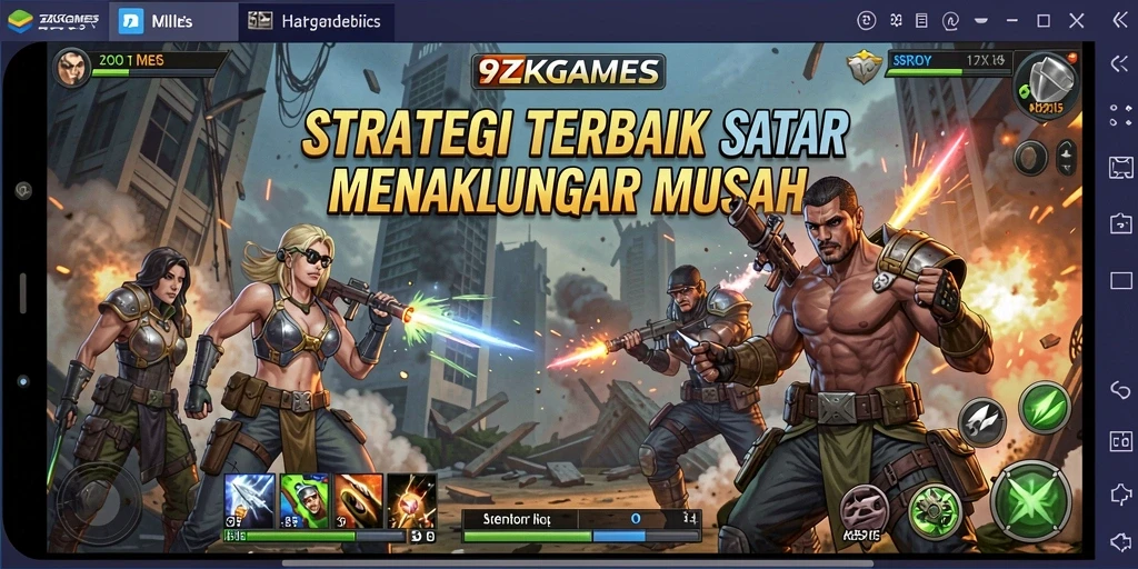 Screenshot gameplay <strong>9ZKGAMES</strong> dengan aksi pertempuran yang mendebarkan.