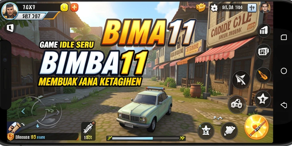 Tampilan screenshot utama BIMA11 yang menampilkan gameplay Idle yang menarik.