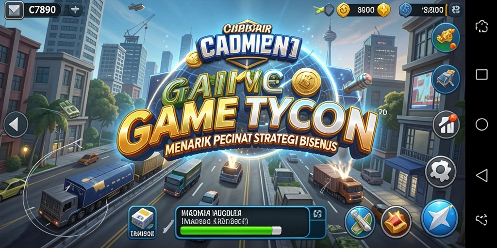 Screenshot C7890 menampilkan pemain mengelola bisnis Tycoon.