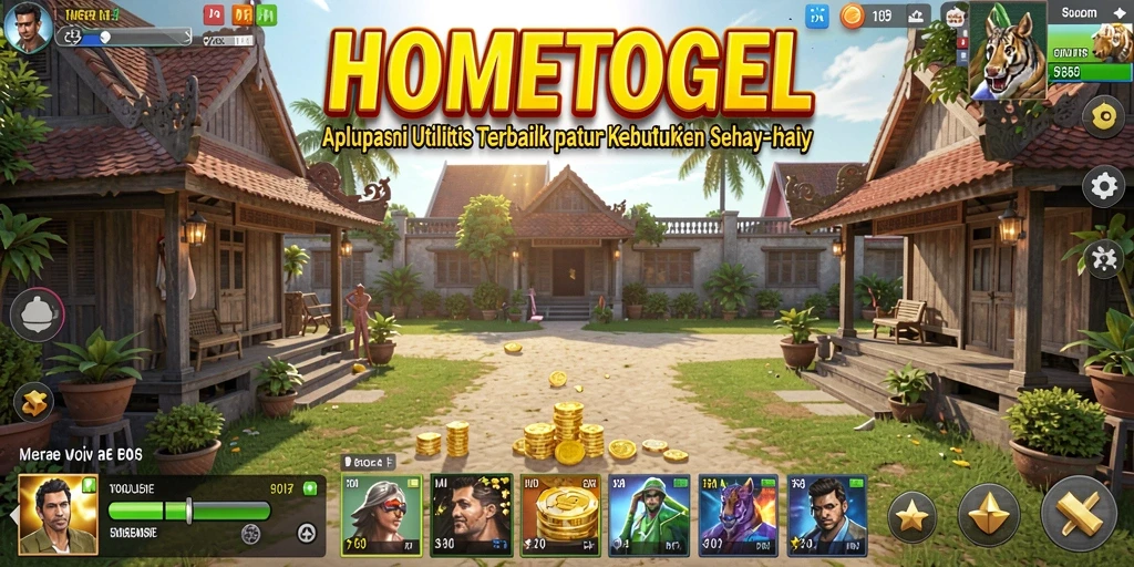 Tampilan antarmuka aplikasi HOMETOGEL yang memudahkan pengguna.