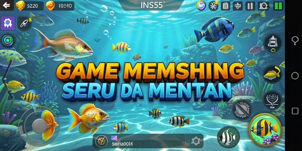 Tampilan menarik dari gameplay memancing di INS55.