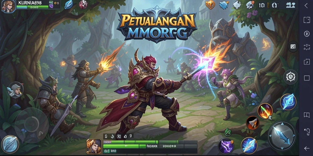Gameplay KURNIA898 yang seru dan penuh aksi dalam dunia MMORPG.