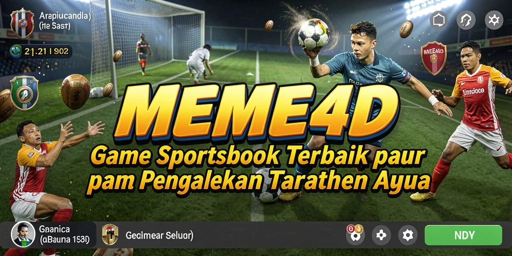 Tampilan utama aplikasi MEME4D menampilkan berbagai opsi taruhan olahraga.