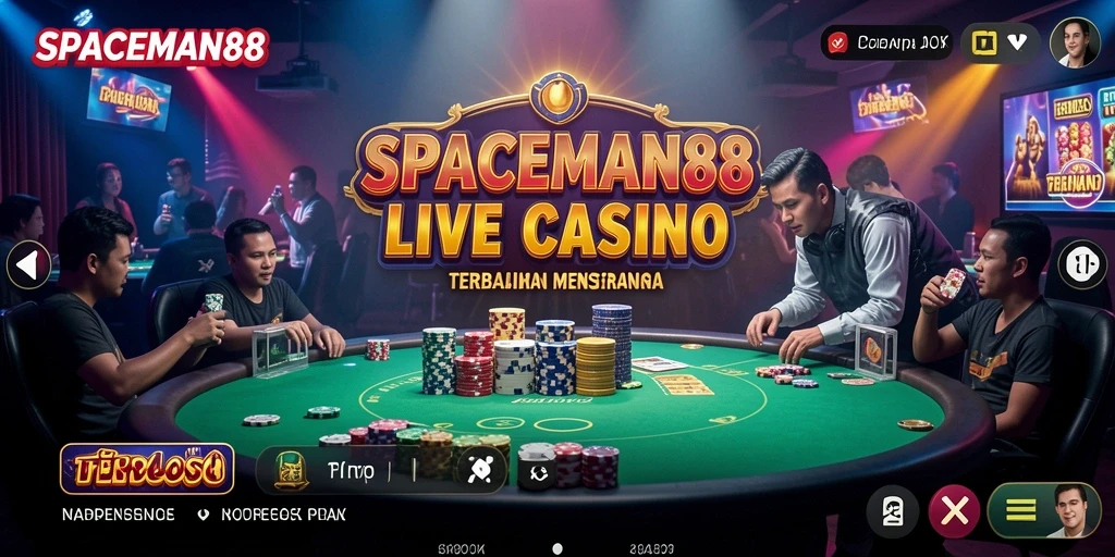 Tampilan gameplay SPACEMAN88 yang mendebarkan di Live Casino.