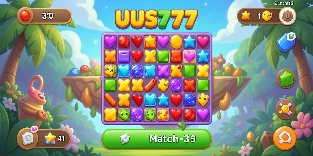 Tampilan gameplay UUS777 menunjukkan keseruan mencocokkan objek.